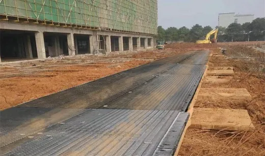 A Temporary Site Road for Concrete and Material Trucks