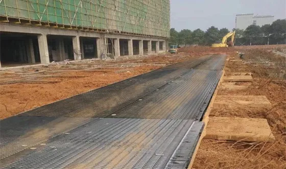 A Temporary Site Road for Concrete and Material Trucks