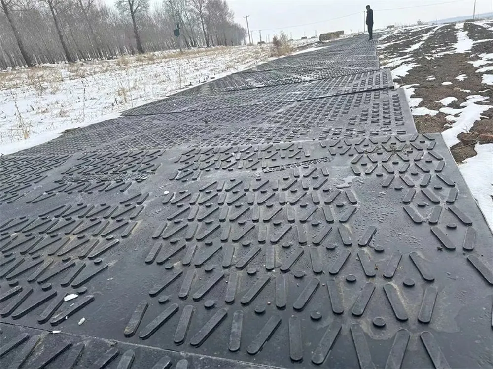 A Winter Haul Road Across Frozen Farmland